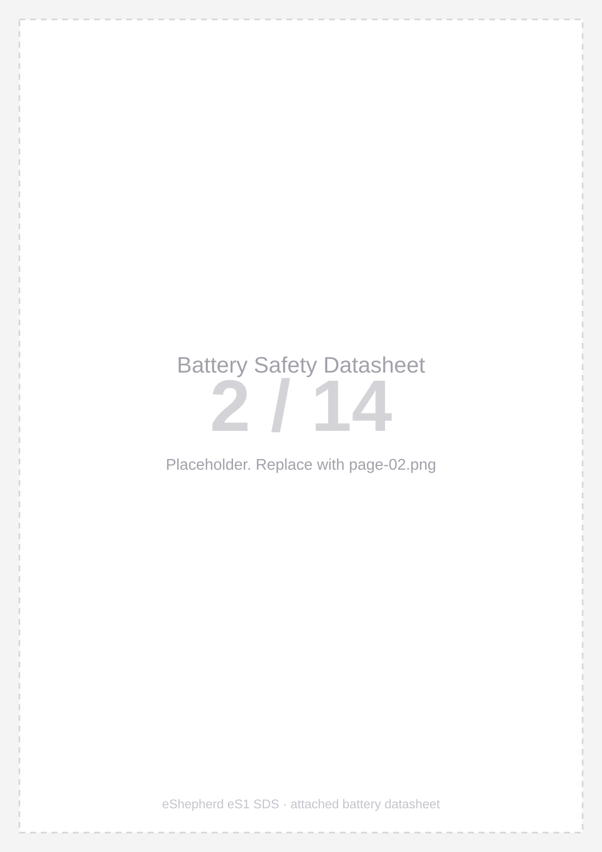 Battery safety datasheet — Page 2
