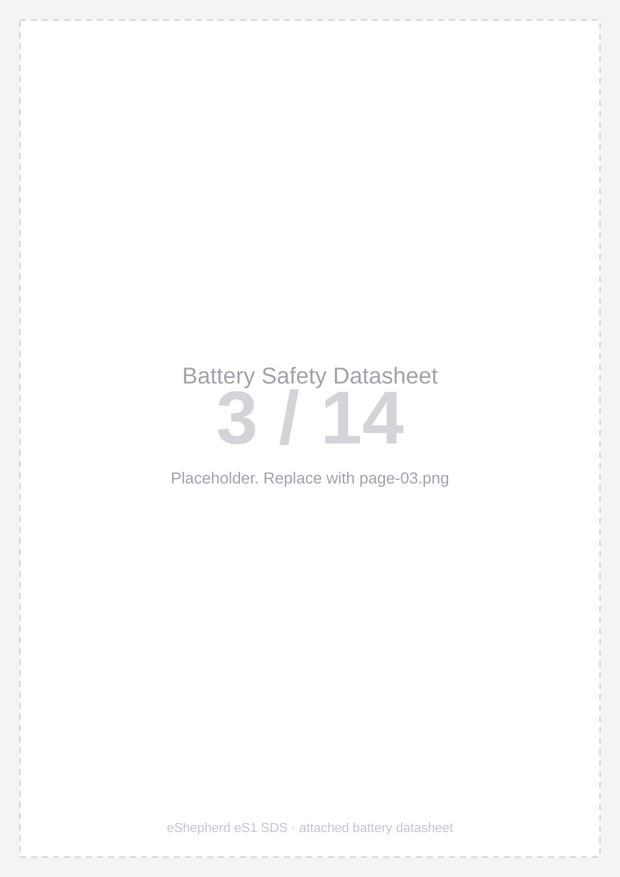 Battery safety datasheet — Page 3