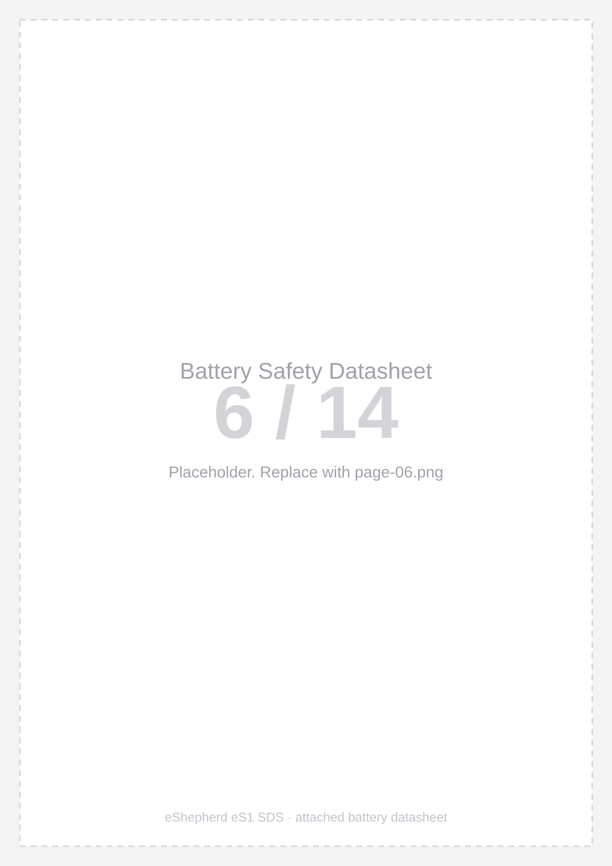 Battery safety datasheet — Page 6