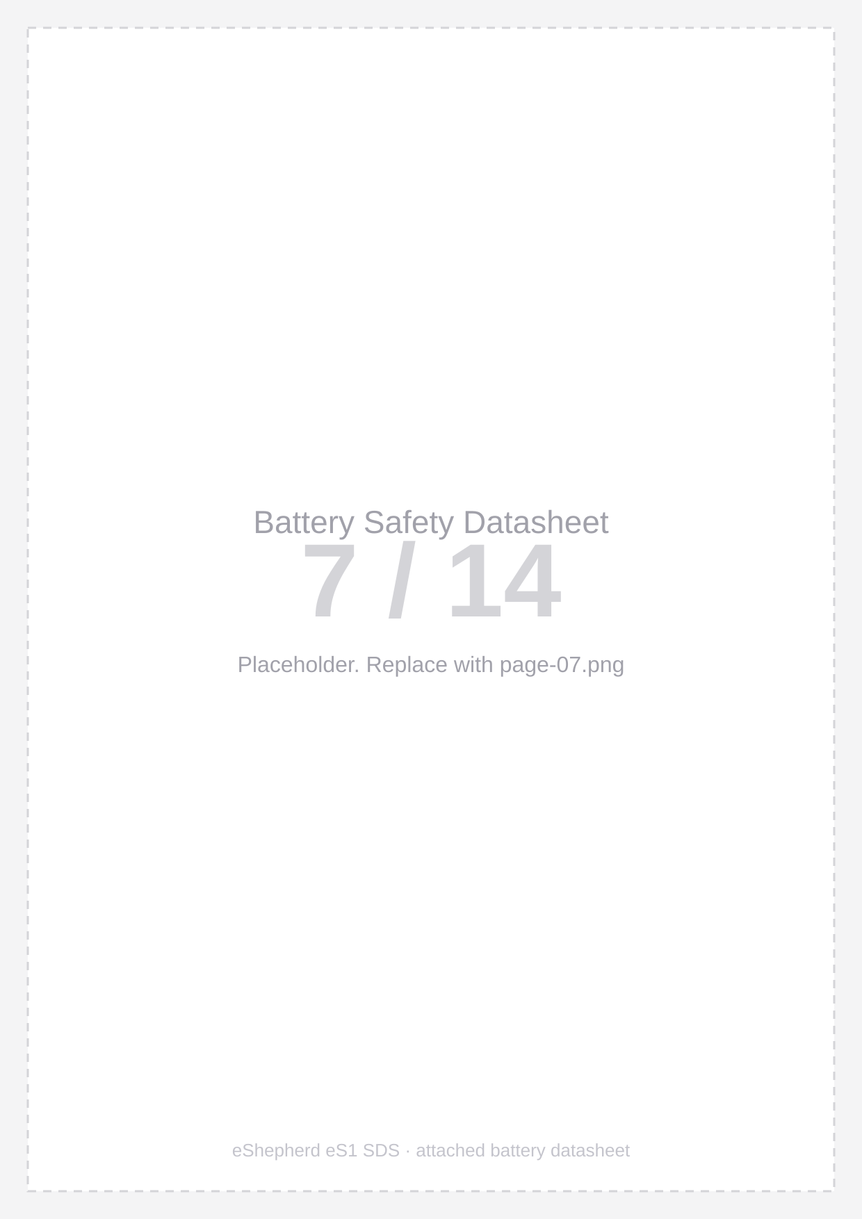 Battery safety datasheet — Page 7