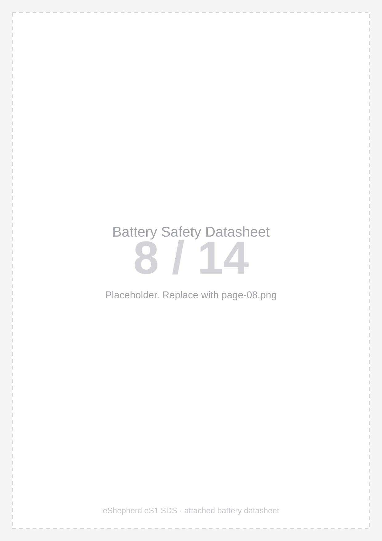 Battery safety datasheet — Page 8