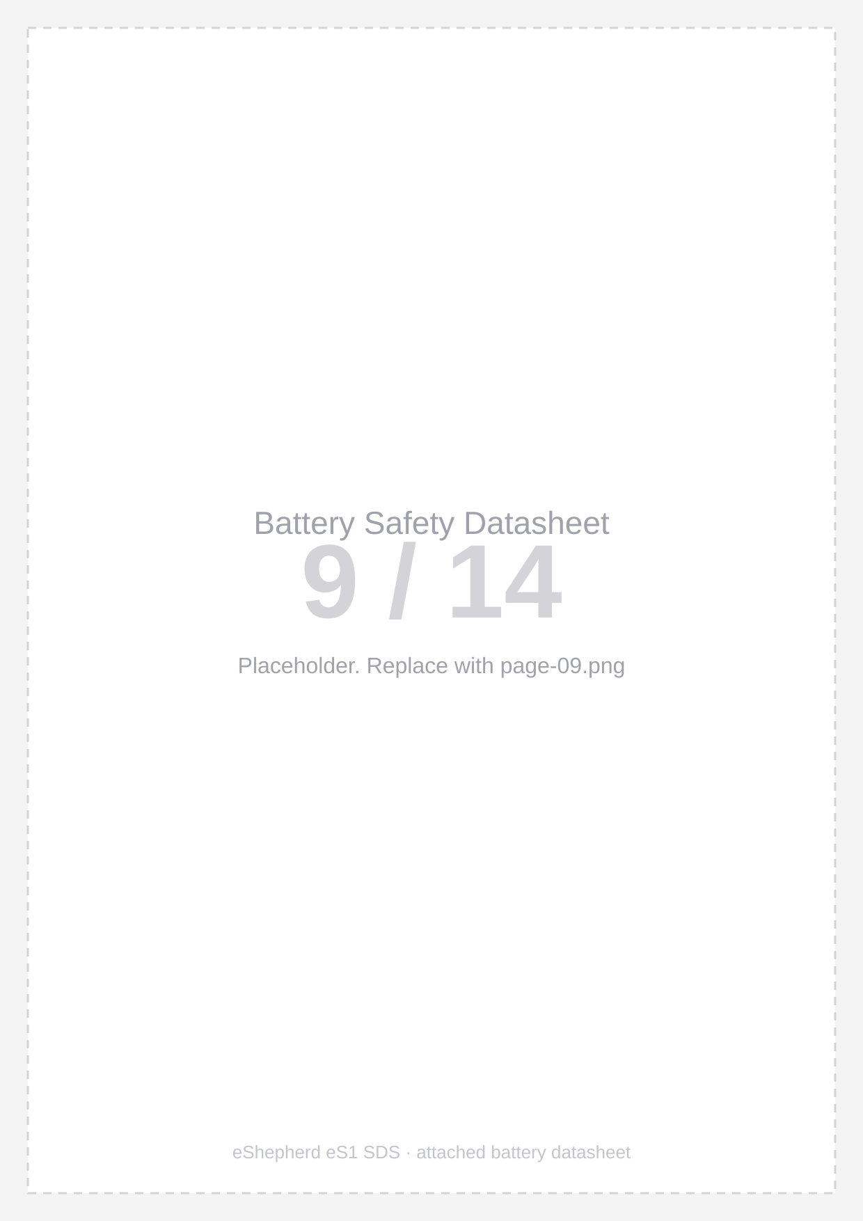 Battery safety datasheet — Page 9