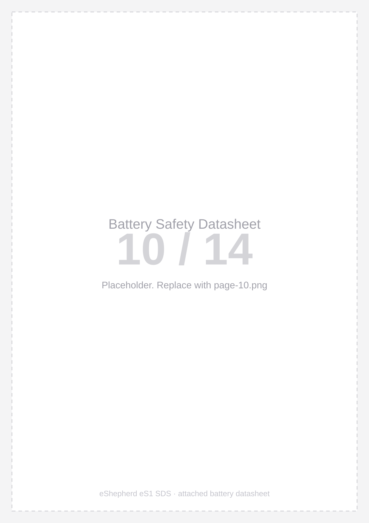 Battery safety datasheet — Page 10