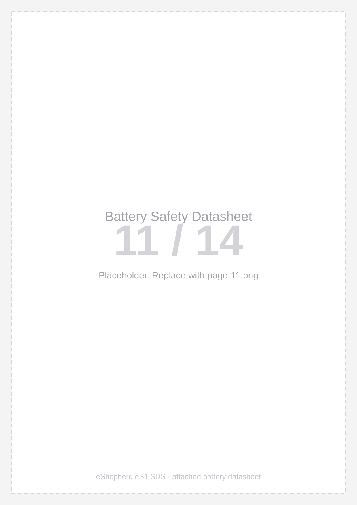 Battery safety datasheet — Page 11