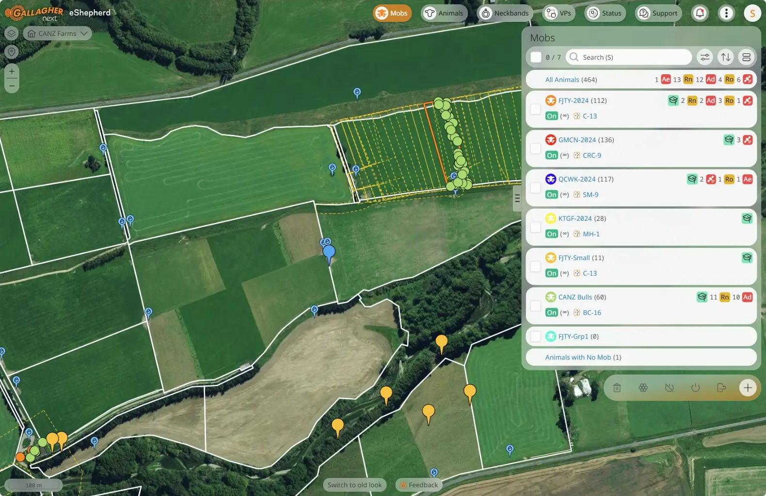 Manage your animals · Manage your mobs.